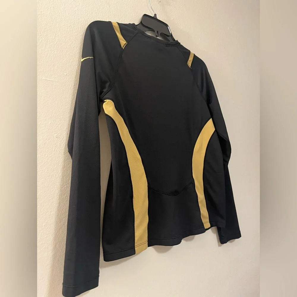 Nike Gold and Black Soccer Shirt